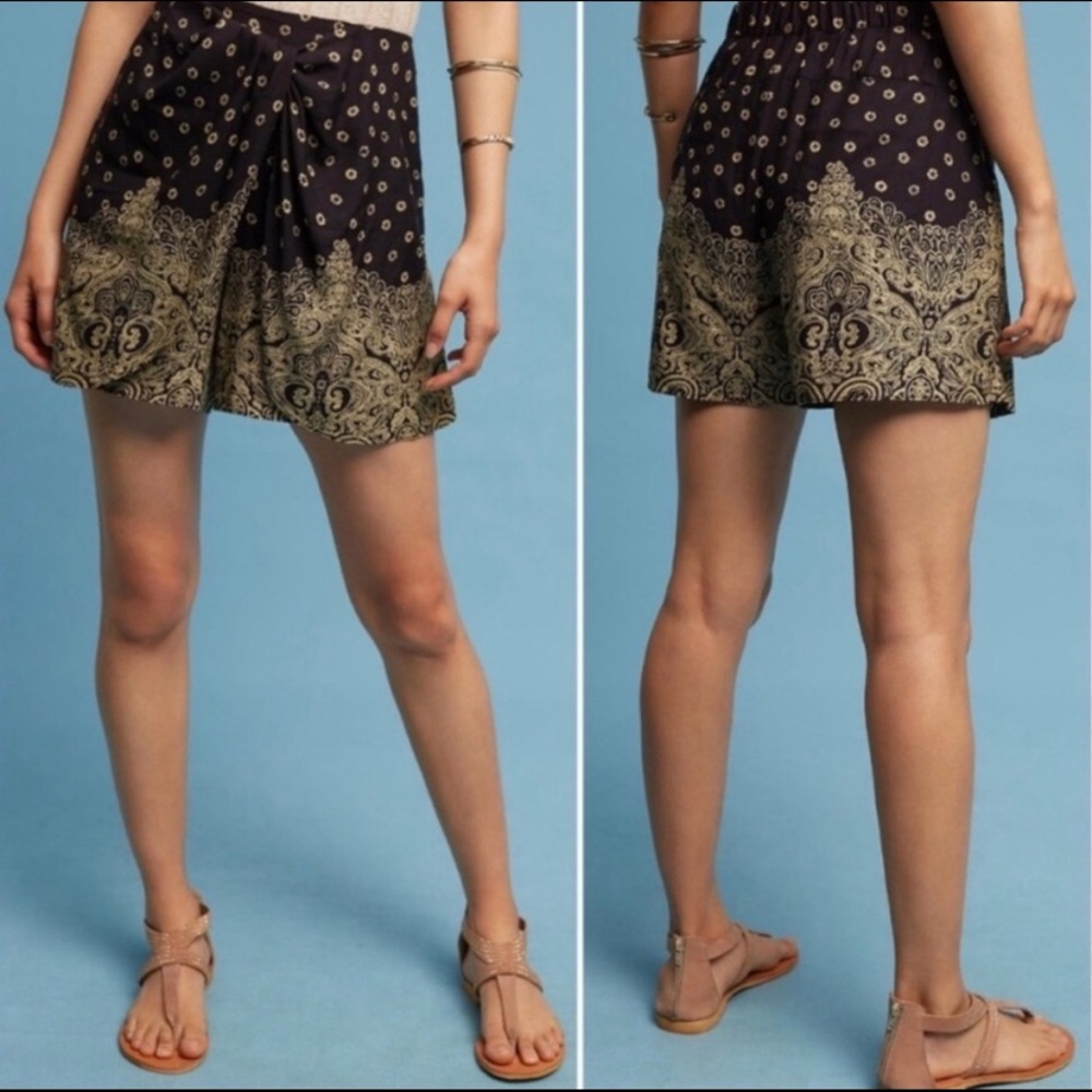 Anthropologie Hei Hei Luna tie skirted shorts NWOT